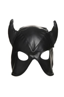 Маска с рогами Master Series: Dungeon Demon Bondage Mask with Horns, черная SO8800 фото