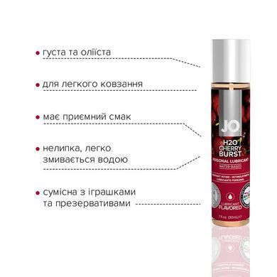 Змазка на водній основі JO H2O &mdash; Cherry Burst (30 мл) без цукру, рослинний гліцерин SO1467 фото
