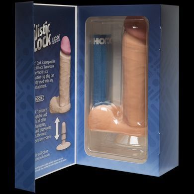 Фалоімітатор Doc Johnson The Realistic Cock 8 inch White - ULTRASKYN, Vack-U-Lock (м'яте паковання!!!) SO1551-R фото