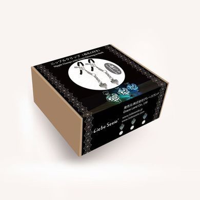 Затискачі для сосків із сердечком Liebe Seele Glow-in-dark Nipple Clamps Green, світяться в темряві SX1682 фото