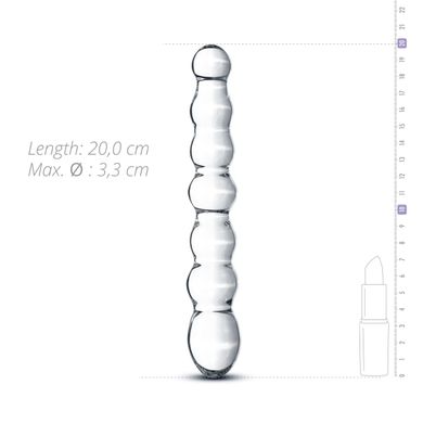 Скляний дилдо у вигляді намистин Gildo Glass Dildo No. 19 SO4419 фото