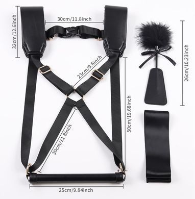 БДСМ-набір LOCKINK YEAHWOW Black Doggy Style Saddle set SX2845 фото