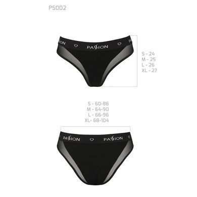 Трусики с прозрачной вставкой Passion PS002 PANTIES S, black SO4193 фото