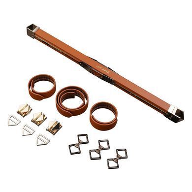 Фиксатор-распорка LOCKINK Adjustable Spreader Bar Set, коричневый, кожаный, ремни для шеи, рук/ног SX0852 фото