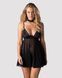 Бэби-долл Obsessive Donarella babydoll & thong, XS/S, кружевной лиф, чокер и стринги в комплекте SX1137 фото 1