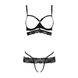 Комплект белья Passion Exclusive SARIA SET OpenBra S/M, black, стрэпы, откртый лиф, стринги PS25002 фото 5