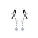 Затискачі для сосків із сердечком Liebe Seele Glow-in-dark Nipple Clamps Blue, світяться в темряві SX1683 фото