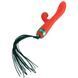 Вібратор-кролик з пульсацією та флогером LOCKINK SEVANDA Whip Vibrating Massage Wand, червоно-зелений SX0903 фото