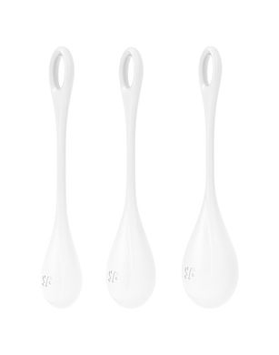 Набор йони бусин Satisfyer Yoni Power 1 White, диаметр 2-2,5-3см, вес 22-46-74гр SO6735 фото