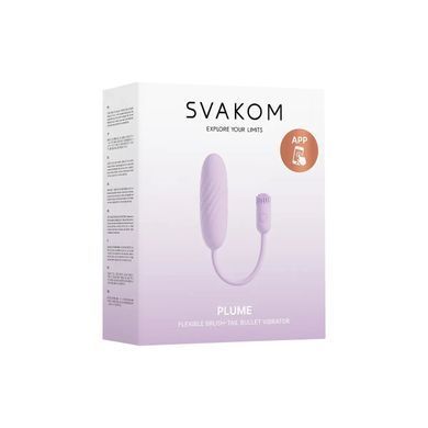 Смарт-віброяйце Svakom Plume Pastel Lilac, 2 мотори, м&rsquo;який кінчик для стимуляції клітора SX4325 фото