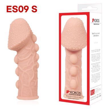 Насадка на член Kokos Extreme Sleeve ES.09 размер S, утолщающая, стимулирующий рельеф SX1447 фото