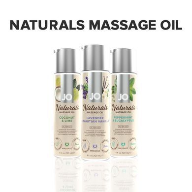 Массажное масло JO Naturals Massage Oil Lavender&Vanilla с натуральными эфирными маслами,120мл SO6165 фото
