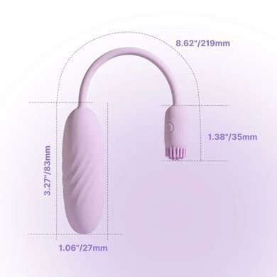 Смарт-віброяйце Svakom Plume Pastel Lilac, 2 мотори, м&rsquo;який кінчик для стимуляції клітора SX4325 фото