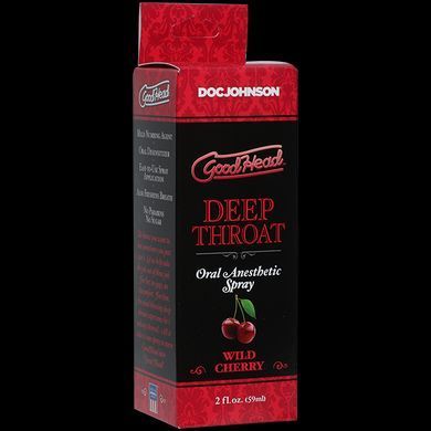 Спрей для мінету Doc Johnson GoodHead DeepThroat Spray - Cherry 59 мл (м'яте паковання!!!) SO2800-R фото