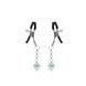 Затискачі для сосків із сердечком Liebe Seele Glow-in-dark Nipple Clamps Light Blue, світяться в темряві SX1684 фото