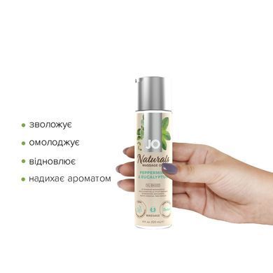 Массажное масло JO Naturals Massage Oil Peppermint & Eucalyptus с эфирными маслами (120 мл) SO6166 фото