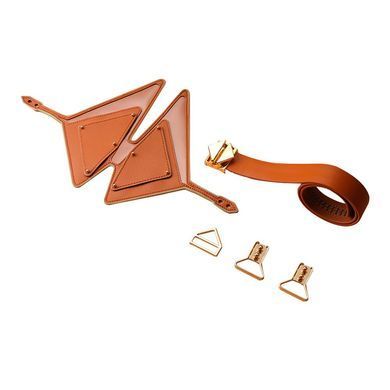 Маска на очі LOCKINK Vixen Blindfold, коричнева, натуральна шкіра, регульований обсяг SX0854 фото