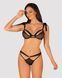 Полупрозрачный эротический комплект Obsessive Obsessivia 2pcs set black S/M, бюстгальтер и трусики SO7297 фото 1