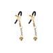 Зажимы для сосков с подвеской Liebe Seele Hollow Heart Nipple Clamps Gold SX1685 фото 1
