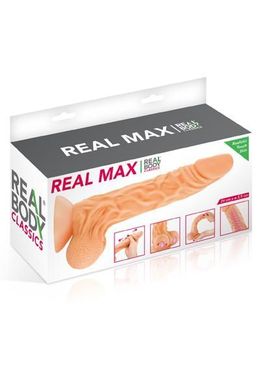 Фаллоимитатор с подвижной крайней плотью Real Body - Real Max, диаметр 4,3см, TPE SO1890 фото