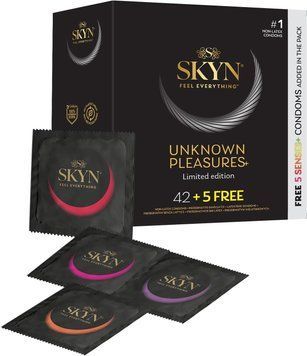 Безлатексные премиум-презервативы SKYN Unknown Pleasures 42+5 шт FREE, 6 разных видов