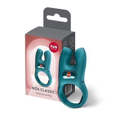 Эрекционное виброкольцо с двойной стимуляцией клитора Fun Factory NŌS CLASSIC Bottle Green, 2 мотора SX3727 фото