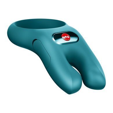 Эрекционное виброкольцо с двойной стимуляцией клитора Fun Factory NŌS CLASSIC Bottle Green, 2 мотора SX3727 фото