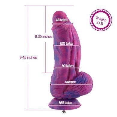 Фаллоимитатор для секс-машин Hismith 9.45" Silicone Fantasy Series Dildo, система крепления KlicLok SO6214 фото