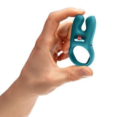 Эрекционное виброкольцо с двойной стимуляцией клитора Fun Factory NŌS CLASSIC Bottle Green, 2 мотора SX3727 фото