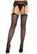 Колготки-панчохи Leg Avenue Heart Garterbelt Stockings One Size Black SX2759 фото