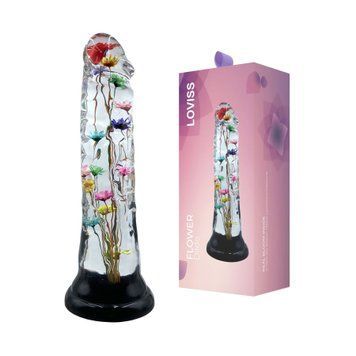 Дилдо Loviss Helichrysum Dildo, настоящие цветки бессмертника внутри SX3990 фото