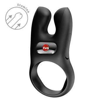 Эрекционное виброкольцо с двойной стимуляцией клитора Fun Factory NŌS CLASSIC Black, 2 мотора SX3728 фото