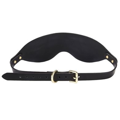 Розкішна маска на очі Zalo Blindfolds Black, натуральна шкіра SO8231 фото