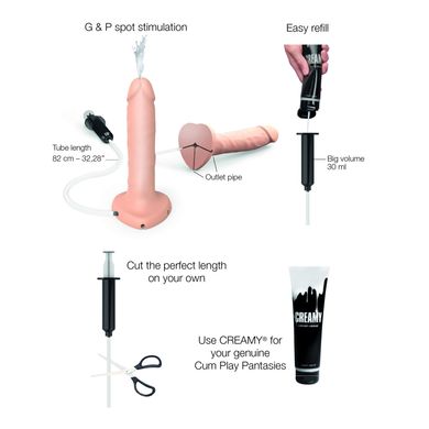 Кончающий фаллоимитатор Strap-On-Me Squirting Cum Dildo Realistic Vanilla, диам. 3,5 см, силикон SO9016 фото