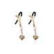 Зажимы для сосков с подвеской Liebe Seele Nipple Clamps Gold Heart-shaped Flowers on Blue SX1687 фото