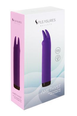 Вібратор S Pleasures Bullets Amethyst, фіолетовий, з двома відростками, 10 режимів, діаметр 2,8 см SX1604 фото