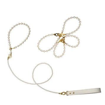 Жемчужный набор для фиксации LOCKINK Pearl Bondage & Restraint Set, наручники, поножи, поводок SX0908 фото