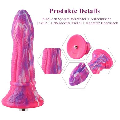 Фаллоимитатор для секс-машин Hismith 10.3″ Silicone Monster Dildo Series, KlicLok и присоска SO6216 фото