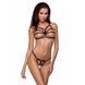 Трусики стрінги зі стреп Passion Exclusive ARMANDA THONG S/M, black PS26805 фото