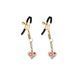Зажимы для сосков с подвеской Liebe Seele Nipple Clamps Gold Heart-shaped Flowers on White SX1688 фото