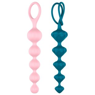 Набор анальных бус Satisfyer Beads Colored, силикон , макс. диаметр 3,3см и 3,5см SO2739 фото