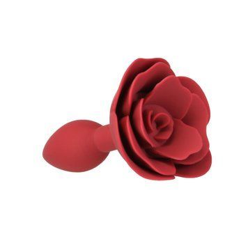 Силиконовая анальная пробка Lux Active с розой - Red Rose Silicone Anal Plug SX3924 фото