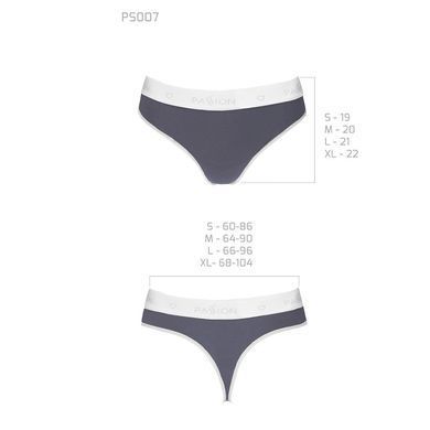 Спортивные трусики-стринги Passion PS007 PANTIES S, dark grey SO4249 фото