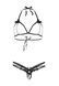 Leg Avenue Open cup bra and pearl panty OS Black SO7931 фото 9