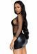 Сетчатый топ Leg Avenue Long Sleeves T-Shirts Black, One Size SO9104 фото 4