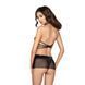 Прозора сорочка з відкритою спиною Passion MARESOL CHEMISE S/M, black, трусики EL12902 фото 2