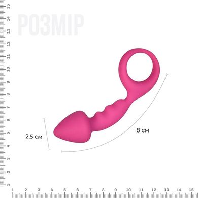 Анальная пробка Adrien Lastic Budy Pink со стимулирующей ножкой, макс. диаметр 2,5см AD20081 фото