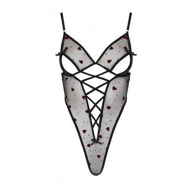 Еротичний боді з малюнком Passion LOVELIA BODY S/M, black SO4754 фото