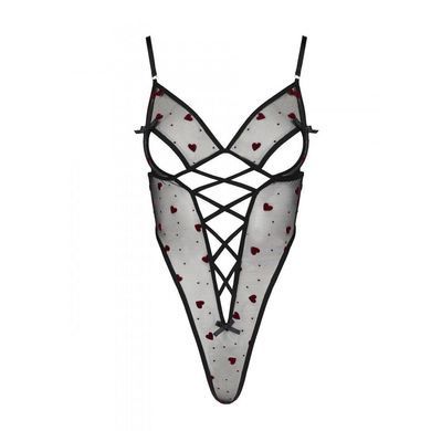 Еротичний боді з малюнком Passion LOVELIA BODY XXL/XXXL, black SO4755 фото