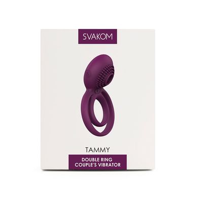 Двойное эрекционное кольцо с вибрацией Svakom Tammy Violet SO4853 фото